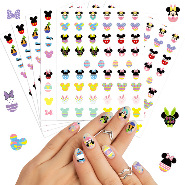 8Pcs Easter Nail Art Stickers Mickey Nail Supplies 3D Self-Adhesive Na –  7ilaewen