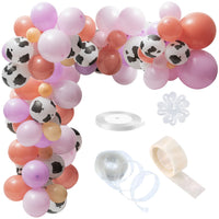 7ilaewen 143Pcs Cow Girl Themed Cow Print Balloon Garland Kit