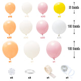 7ilaewen 153Pcs Daisy Groovy Balloon Arch Garland Kit