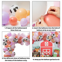 7ilaewen 143Pcs Cow Girl Themed Cow Print Balloon Garland Kit