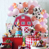 7ilaewen 143Pcs Cow Girl Themed Cow Print Balloon Garland Kit