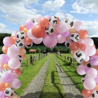 7ilaewen 143Pcs Cow Girl Themed Cow Print Balloon Garland Kit